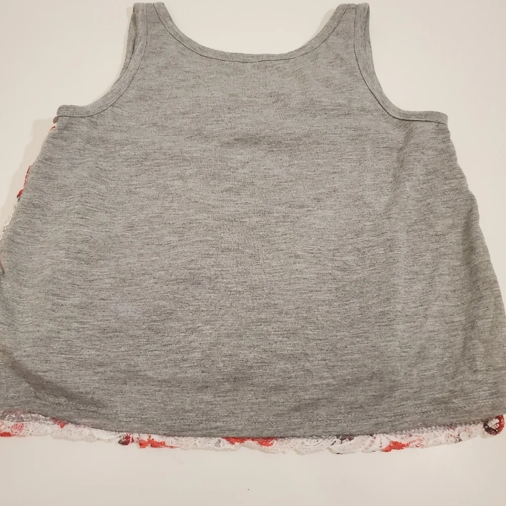 Beautees Girl's Floral Knit and Sequin Tank